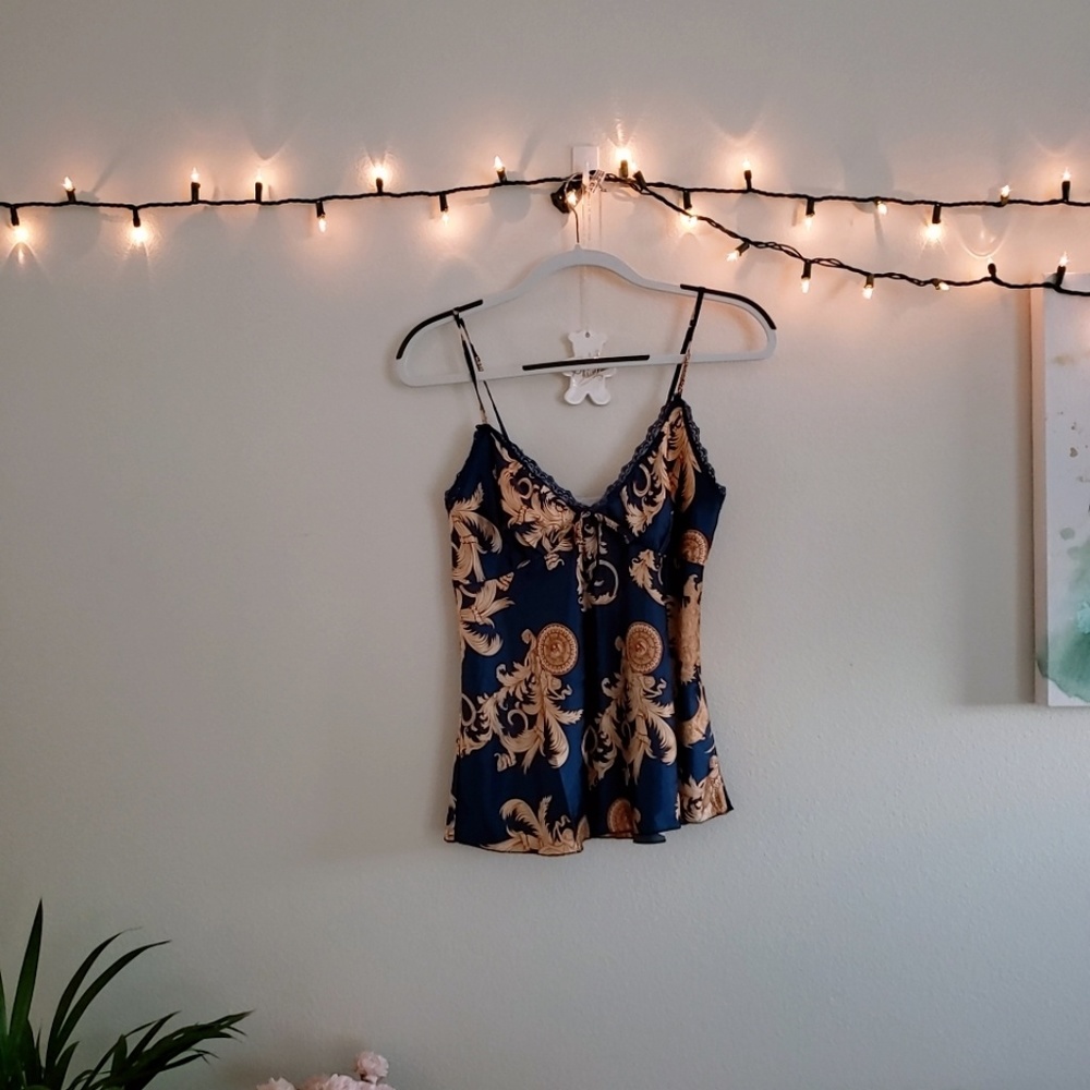 Adorable blue/gold dragon print PJ set